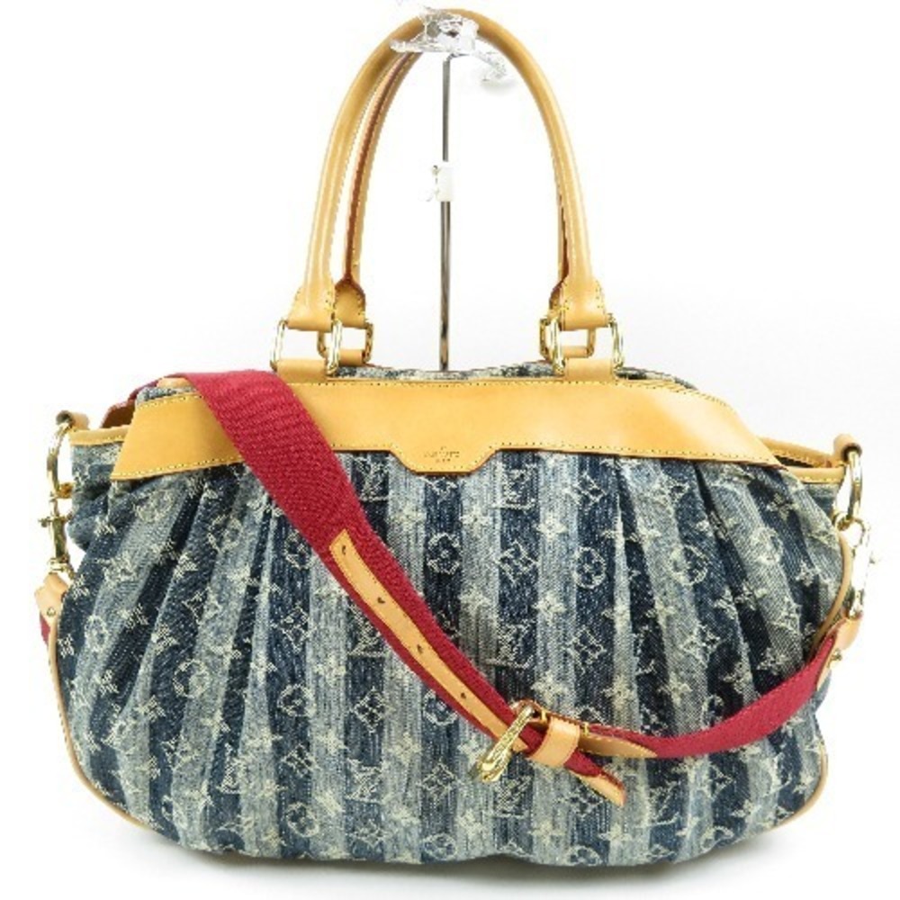 Louis Vuitton 2WAY GM Denim Blue Bag Cavalier Monogram Shoulder